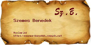 Szemes Benedek névjegykártya